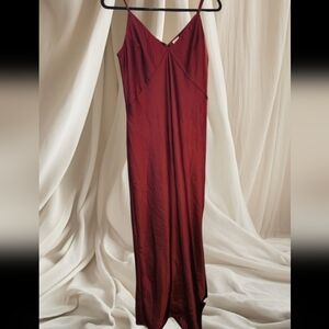 A New Day Red Satin Maxi Dress